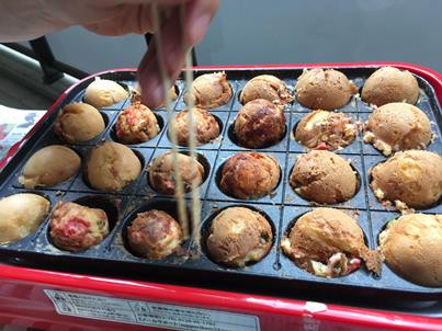 プロテインたこ焼きをクルン