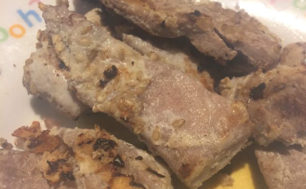 マグロの血合い一口ステーキプロテイン豊富！