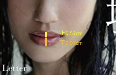 上唇と下唇の比率頑張って1：2