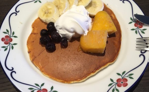 プロテインホットケーキの出来上がり